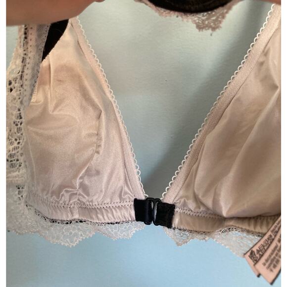 Victoria's Secret Bralette Small White and Black Velvet - Picture 5 of 6